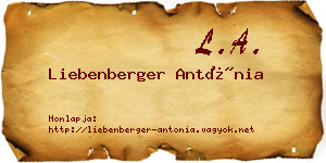 Liebenberger Antónia névjegykártya